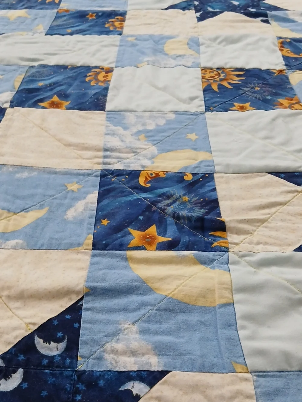 Homemade Celestial Mini Quilt